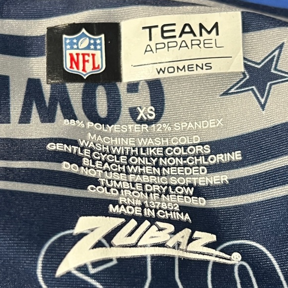 Dallas Cowboys Zubaz NFL Football Yoga Gym Workout Leggings Womens - Picture 4 of 5